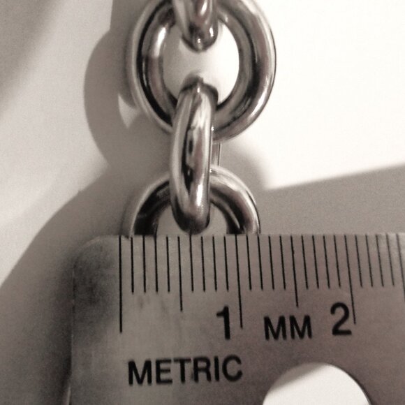 Milor Ultrafine 950 (purer than 925 Sterling Silver) Rolo ChainLink 8" Bracelet - Picture 6 of 7